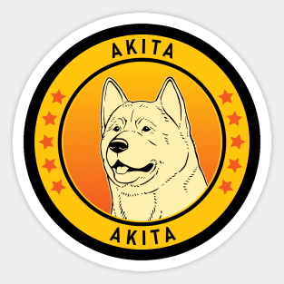 Akita Dog Portrait Sticker